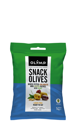 Oliven Mischung Mix Kalamata & Grüne Oliven mit Kräutern